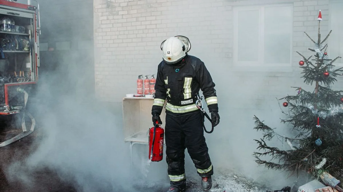 During a lightning-fast rescue operation in Vilnius, firefighters saved a woman from a fire
