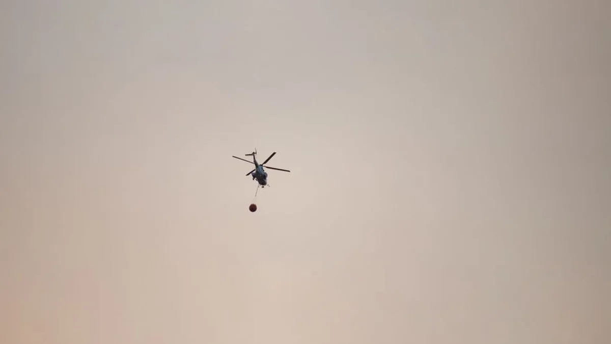 Two forest fire-fighting helicopters collided in Greece